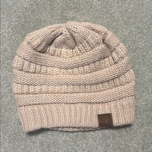 C.C Women's Soft Beige Knit Hat